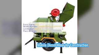 Mobiele dieselbetonmixer voor de wegen- en mijnbouw