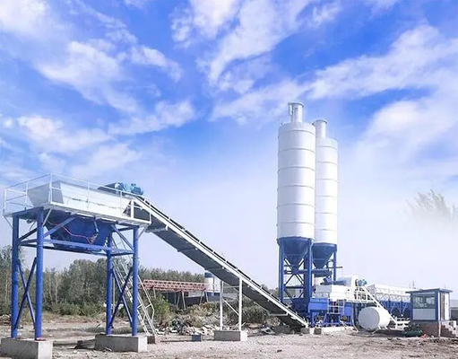 HZS75 beton die de Installatiemateriaal van het Postcement voor Middelgrote Grootte mengen en hierboven